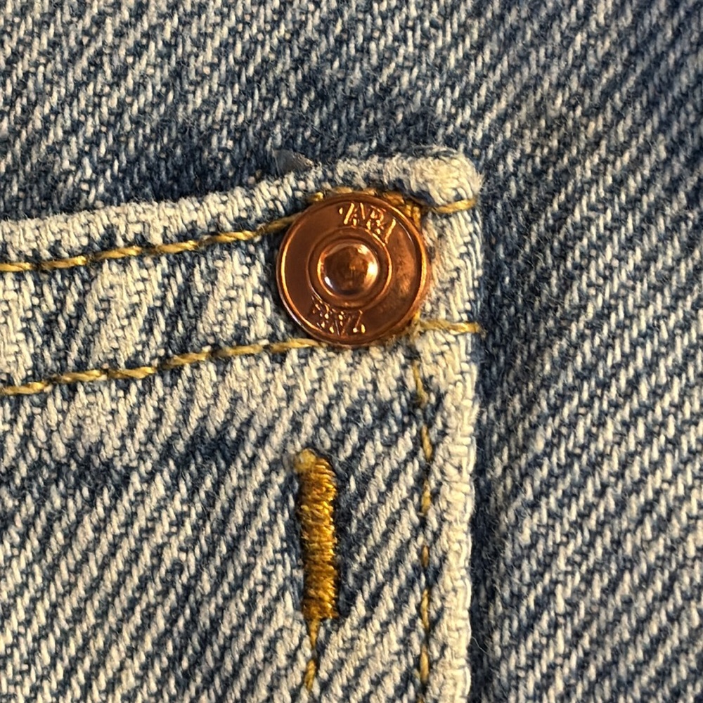 Zara High Waisted Straight Leg Light Wash Blue Jeans Women’s Size 6 - Picture 13 of 14